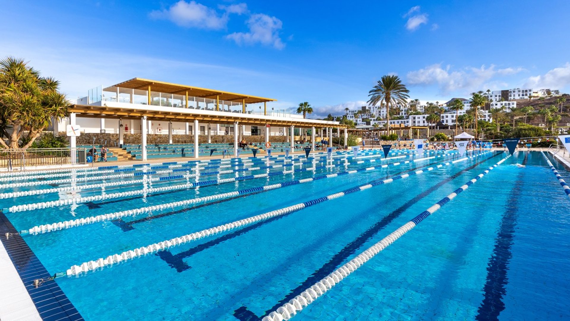 Vista de la piscina olímpica